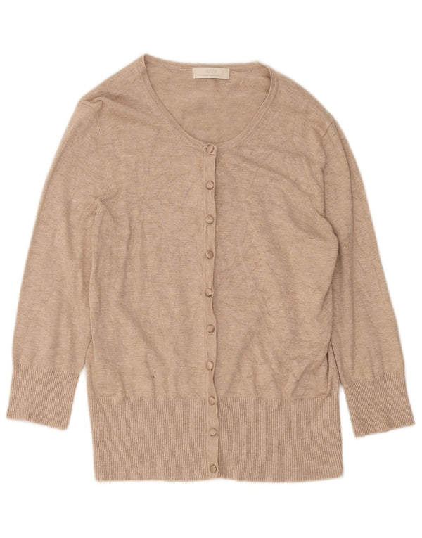 Marks & Spencer - Cárdigan de manga 3/4 para mujer, talla 40, color beige medio