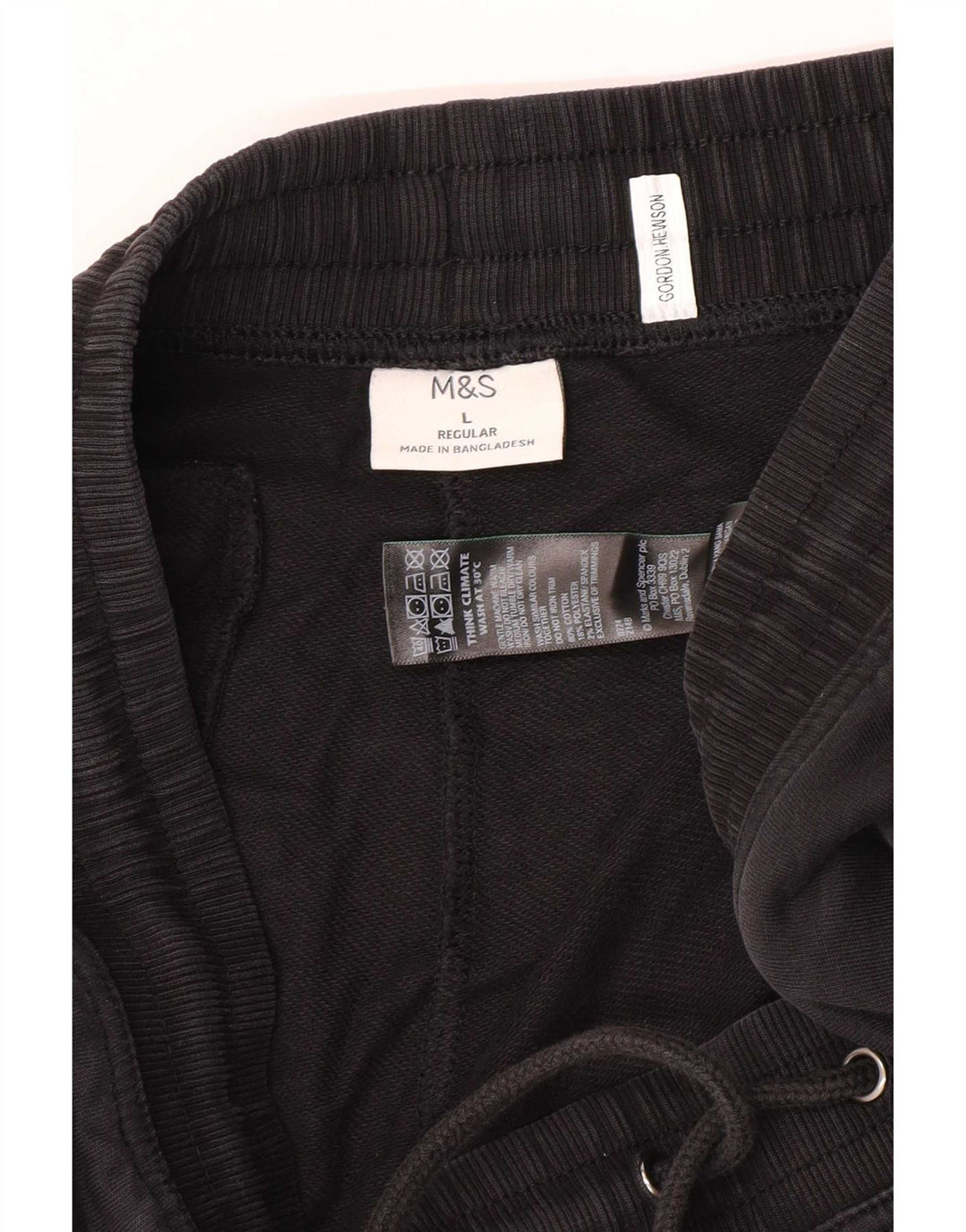 Marks & Spencer - Pantalón de chándal para hombre, talla grande, algodón negro