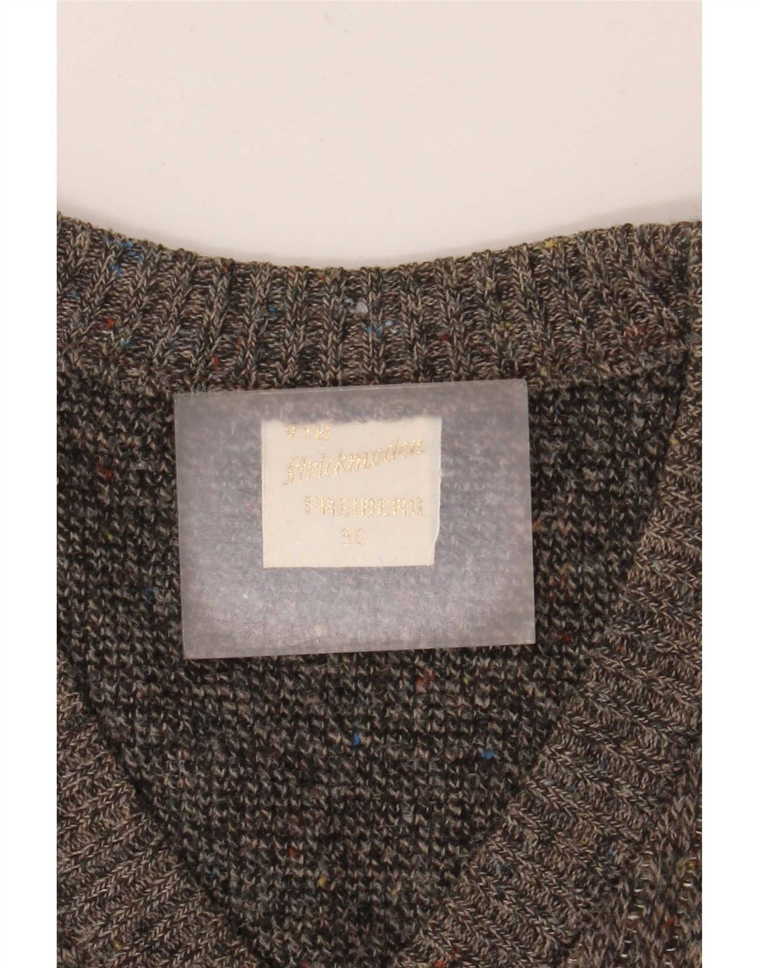 Strickmoden Jersey con cuello en V para hombre IT 50 Medium Grey Geométrico