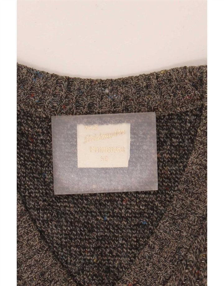 Strickmoden Jersey con cuello en V para hombre IT 50 Medium Grey Geométrico