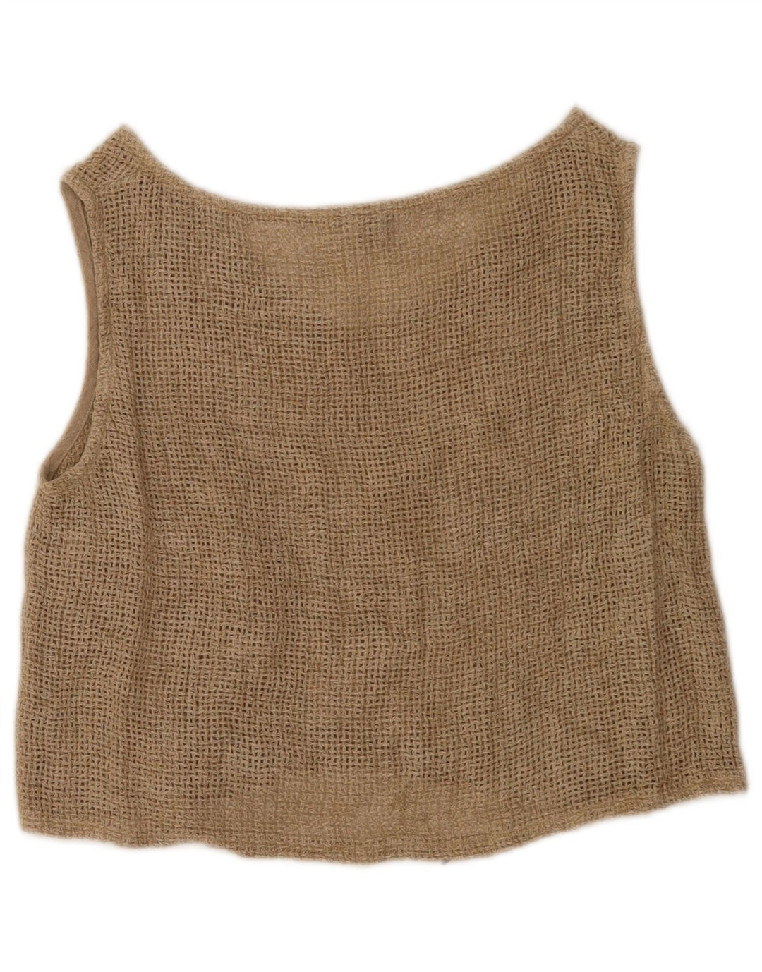 Vintage mujeres ver a través de 1 botón 2 piezas conjunto Reino Unido 12 beige medio