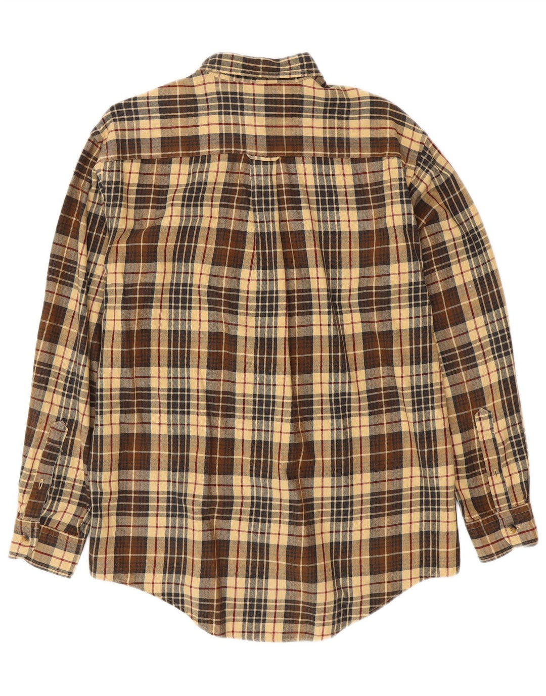 NAUTICA Camisa Franela Hombre Algodón Cuadros Marrón Medio