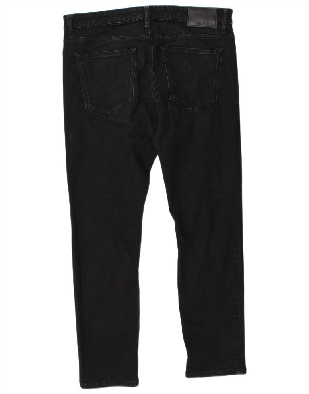 CALVIN KLEIN Vaqueros ajustados para hombre W34 L30 Algodón negro