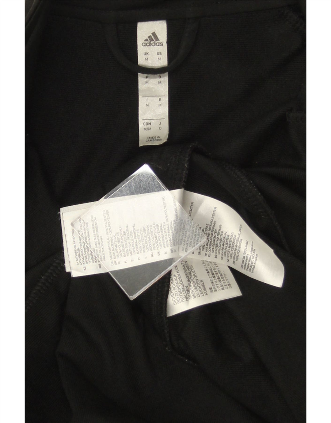 ADIDAS Hombre Chándal Top Chaqueta Mediano Negro Poliéster