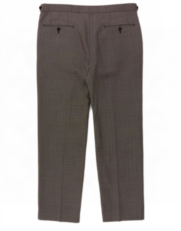 Marks & Spencer Pantalones de traje con pinzas autógrafos para hombre W36 L31 Gris Lana nueva