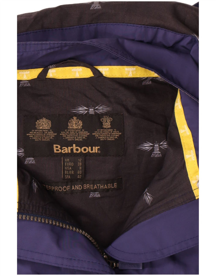 Barbour Abrigo cortavientos con capucha para mujer UK 12 Medium Azul marino