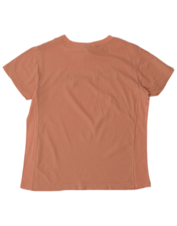 CHAMPION Camiseta gráfica holgada para mujer Top UK 10 Small Pink Cotton