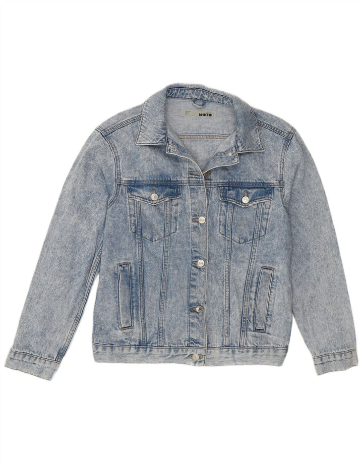TOPSHOP Womens Oversized Denim Jacket UK 10 Small  Blue Cotton
