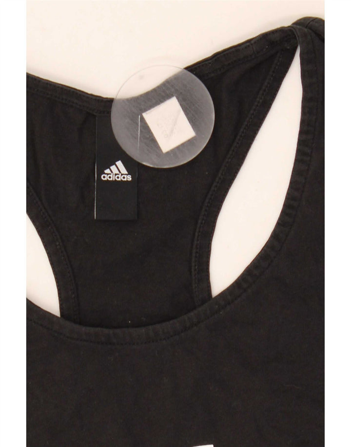 Adidas Mujer Gráfico Chaleco Top UK 8 Pequeño Negro