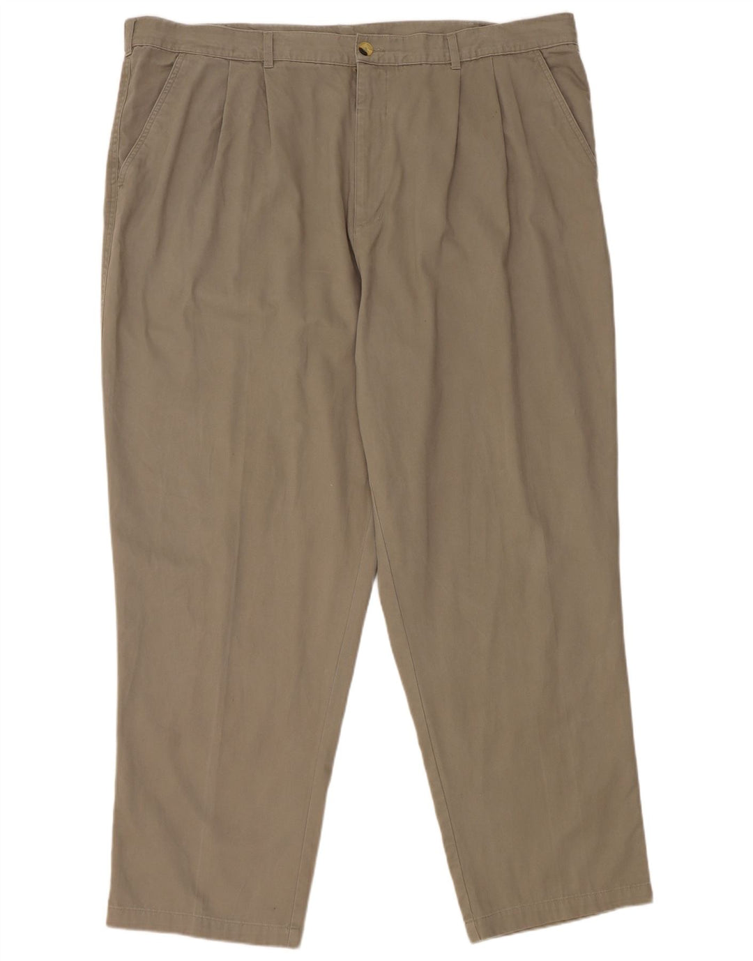 Pantalón chino con pinzas Essentials para hombre W46 L30 Algodón gris