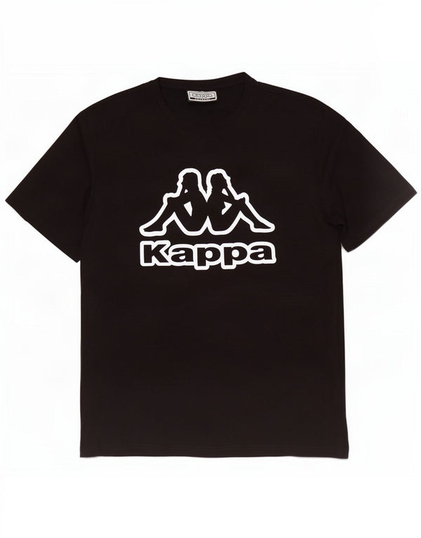 Kappa Camiseta gráfica para hombre Top 2XL Algodón negro