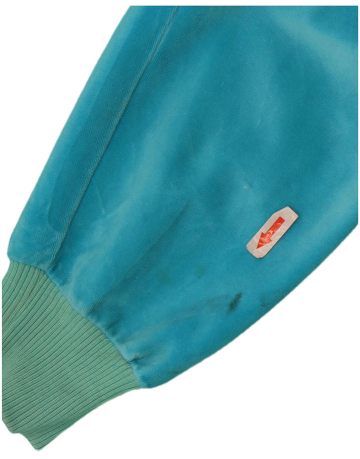 Codice Sudadera de terciopelo para mujer, jersey UK 40, algodón color block, azul mediano