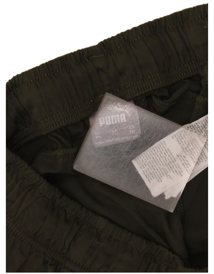 Puma Pantalones cortos deportivos para hombre 2XL Caqui Poliéster
