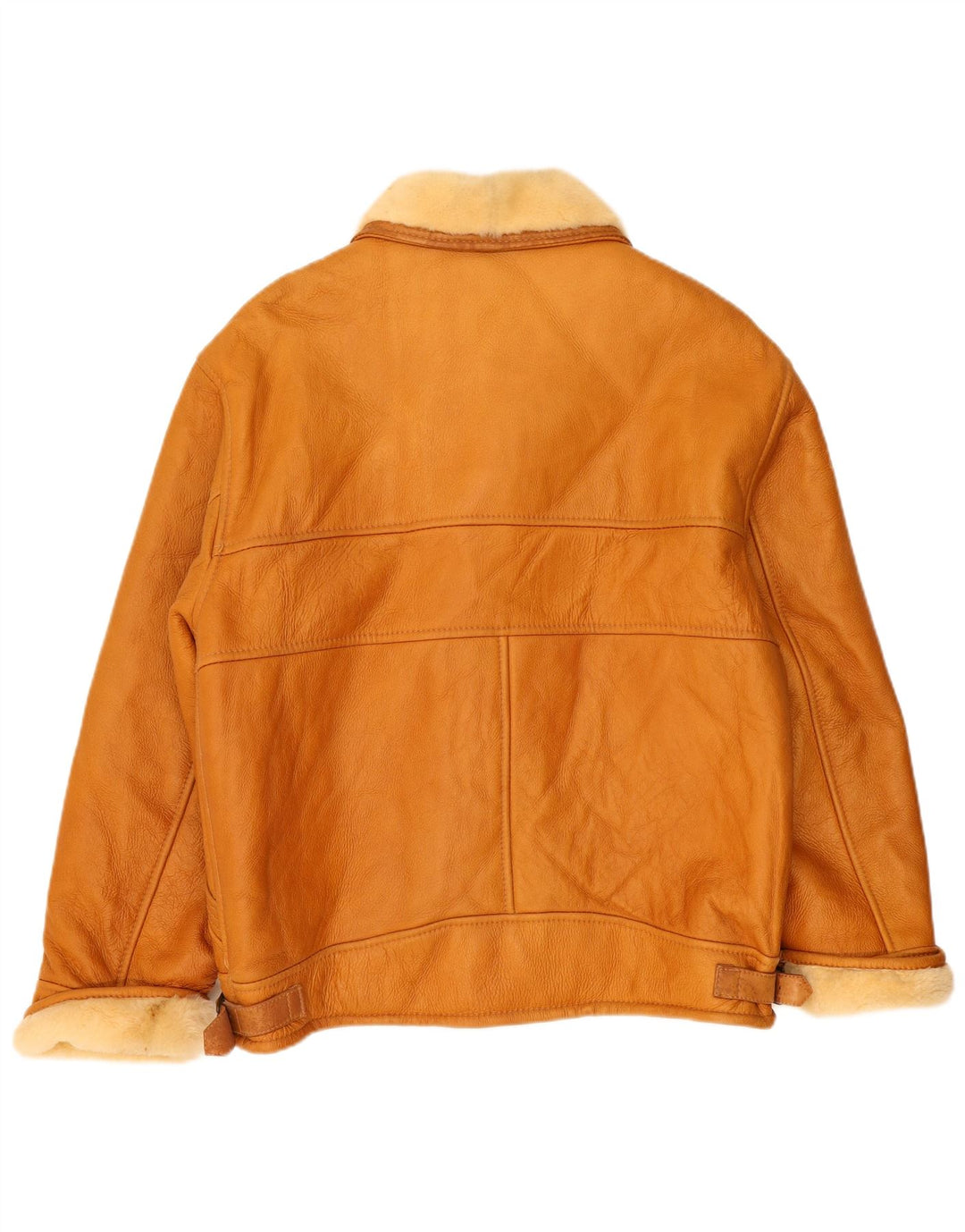 VINTAGE Chaqueta de piel de oveja para hombre IT 52 XL Beige Shearling