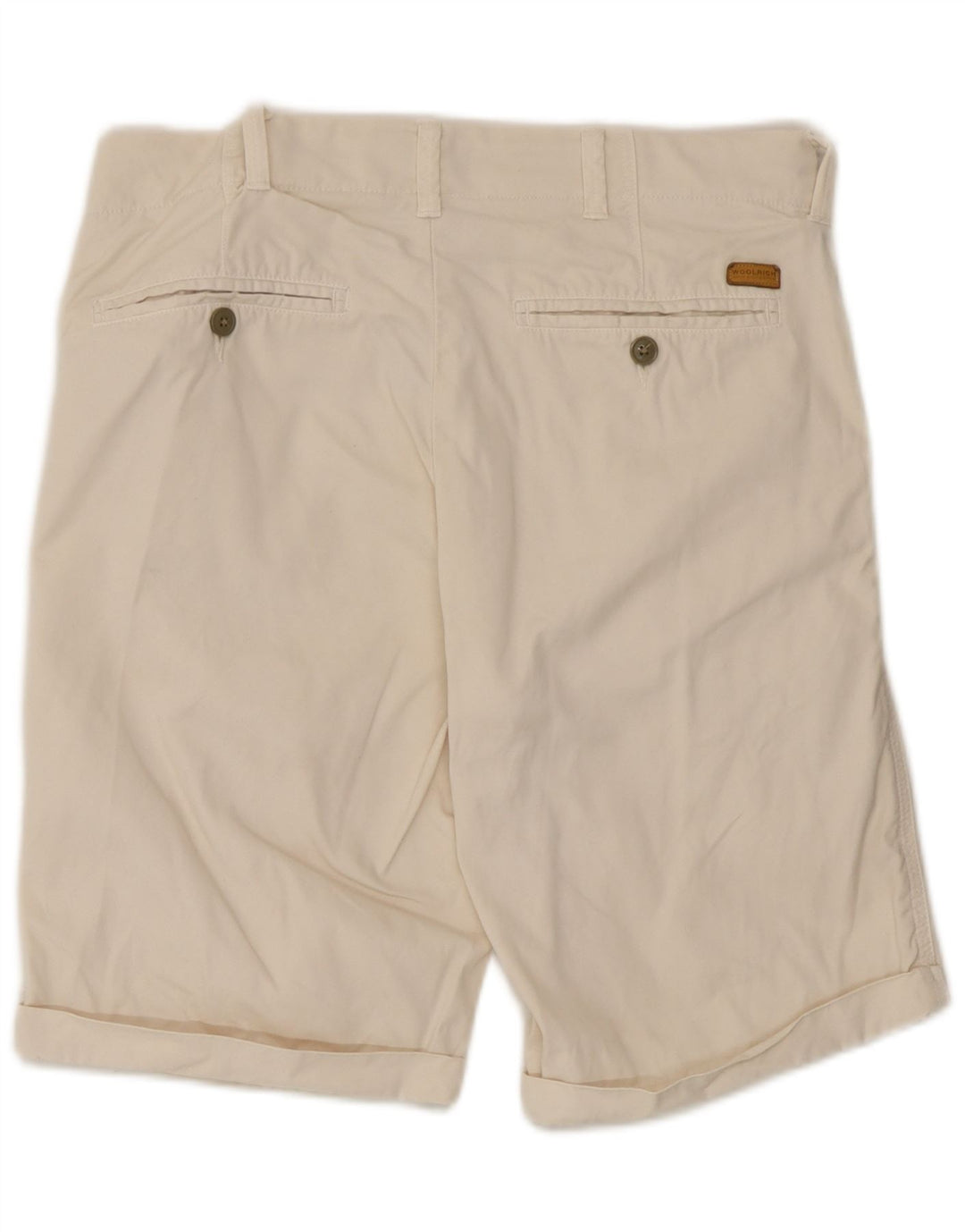 Woolrich Pantalones cortos chinos para hombre W29 Small Off White Cotton