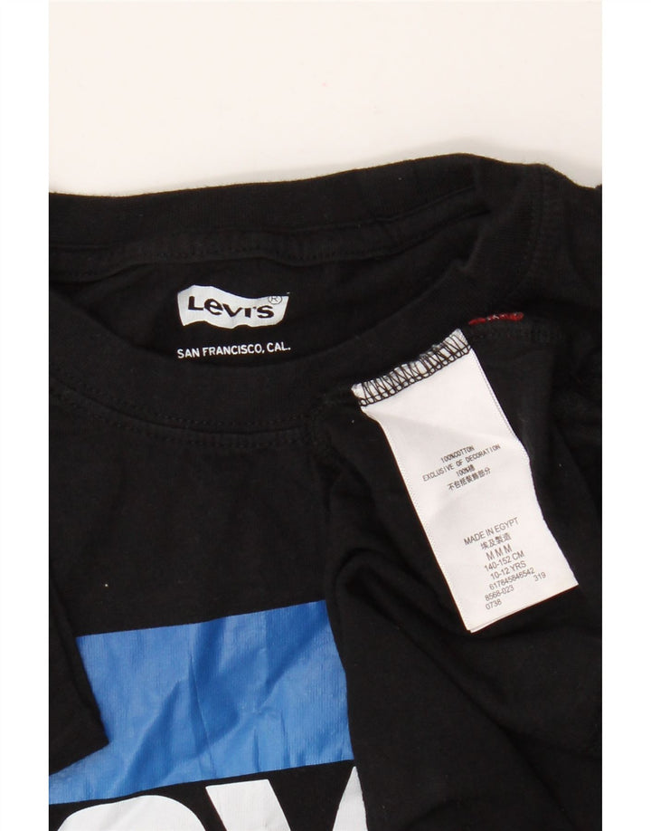 Levi's Camiseta gráfica para niños 10-11 años Mediana Negro Algodón