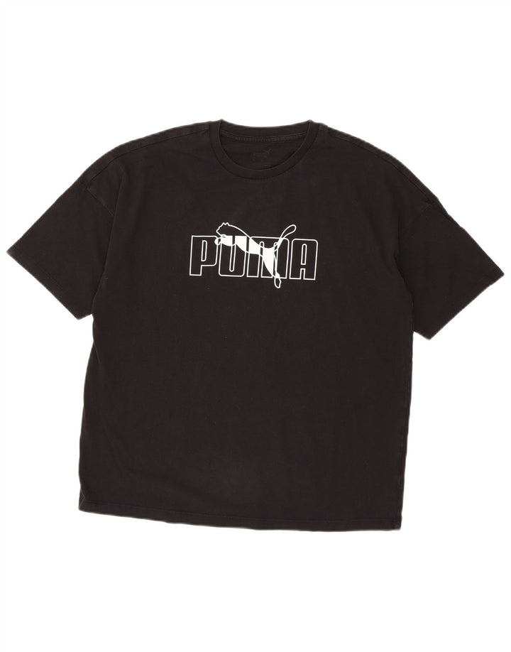 Puma - Camiseta gráfica para mujer, talla 40, talla M, color negro