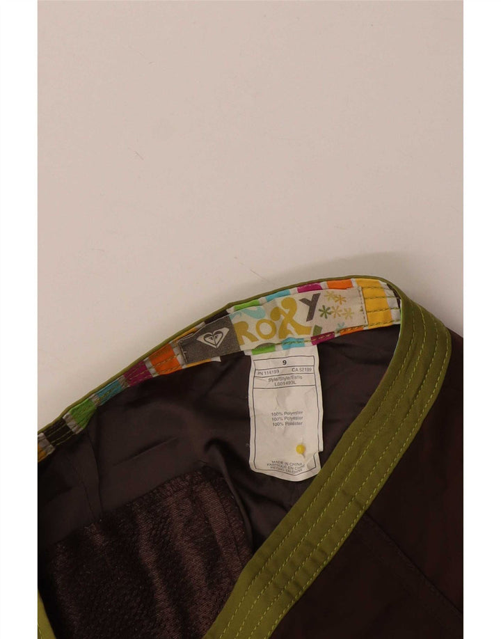 Roxy Shorts de baño gráficos para Mujer US 9 Grande poliéster marrón
