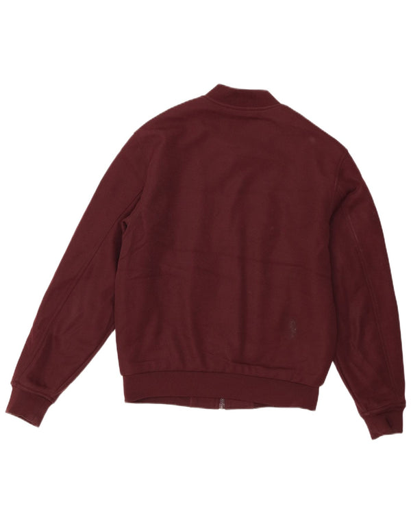 Zara Mens Bomber Jacket UK 36 Small Granate Poliéster