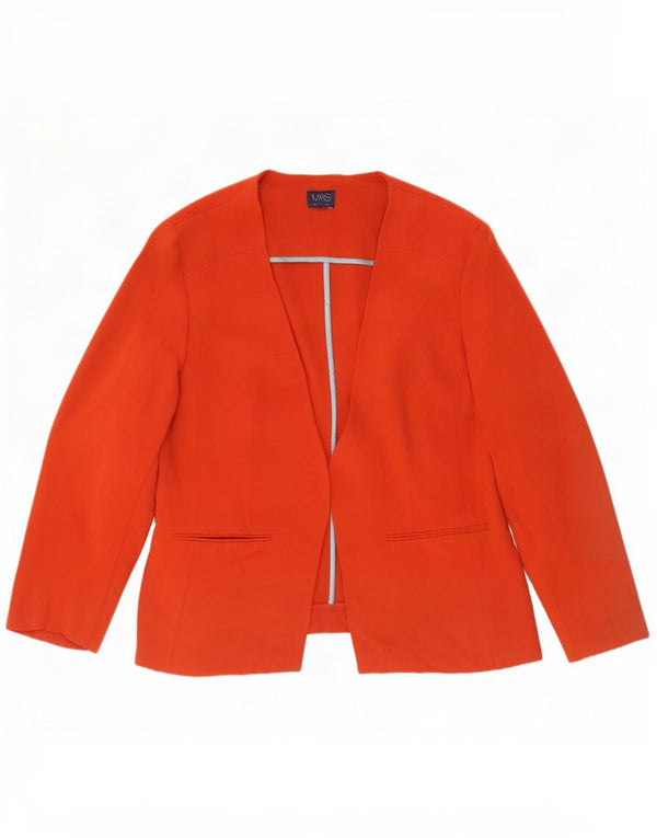 Marks & Spencer Chaqueta tipo blazer abierta para mujer UK 46 Grande Poliéster naranja