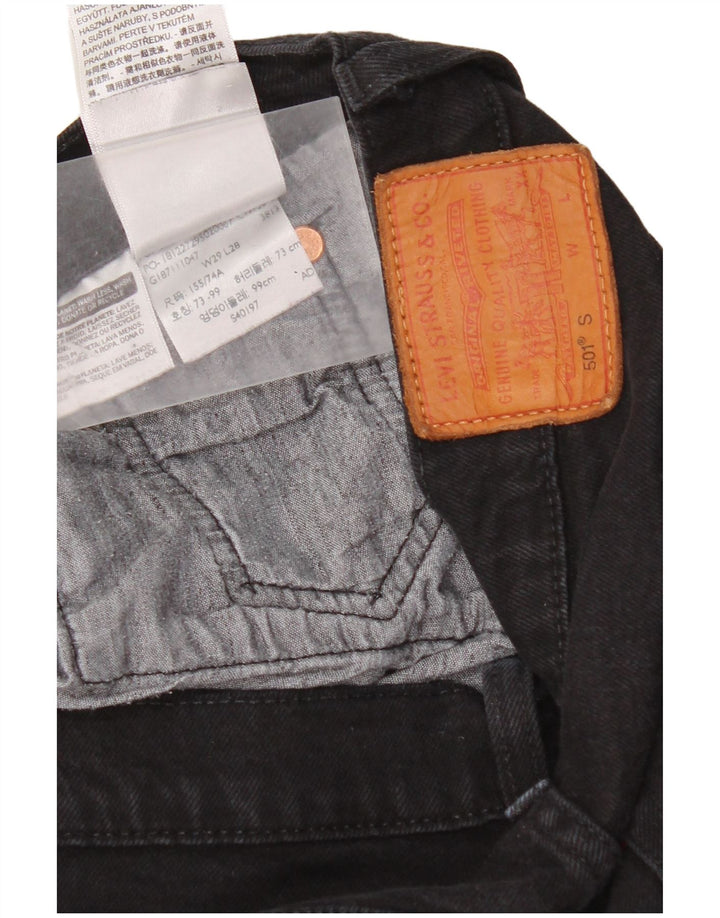 Levi's Jeans rectos 501 para hombre W29 L28 Algodón negro