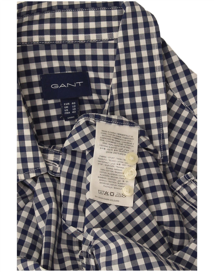 Camisa Gant para mujer Reino Unido 42 Algodón a cuadros azul medio