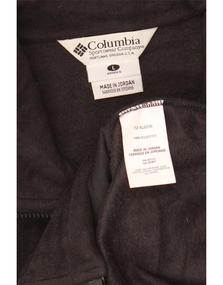 COLUMBIA Chaleco polar para mujer UK 46 Grande Poliéster negro