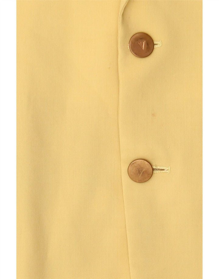 Valentino Chaqueta tipo blazer de 2 botones para hombre IT 50 Large Lana amarilla