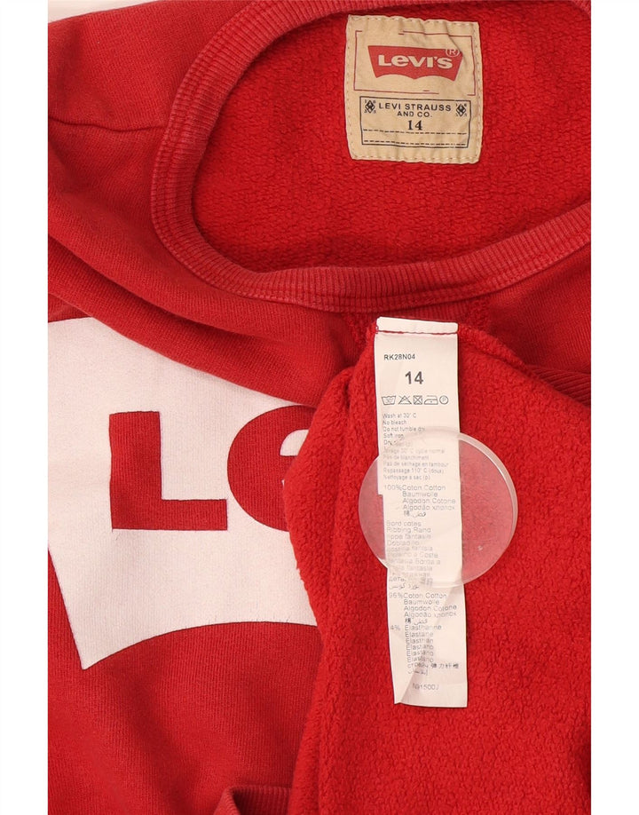Levi's Sudadera gráfica para niños 13-14 años Algodón rojo