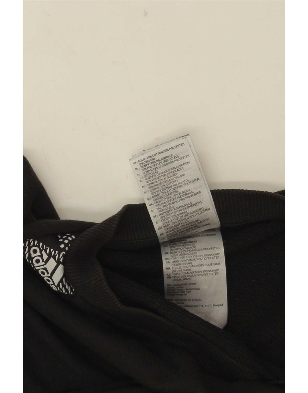 Adidas Hombre Sudadera Gráfica Jumper Medium Negro Algodón