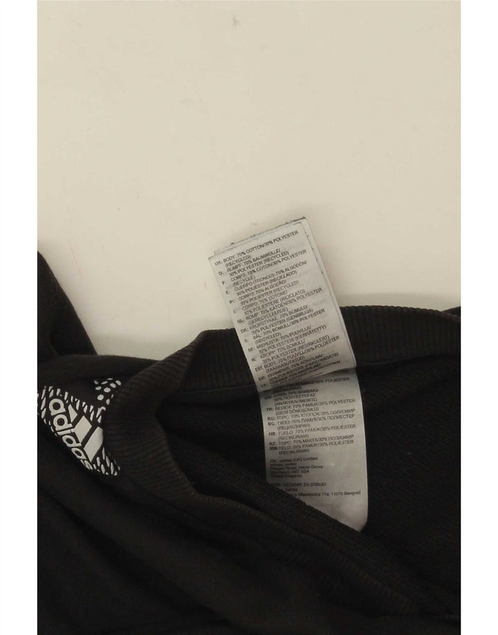 Adidas Hombre Sudadera Gráfica Jumper Medium Negro Algodón