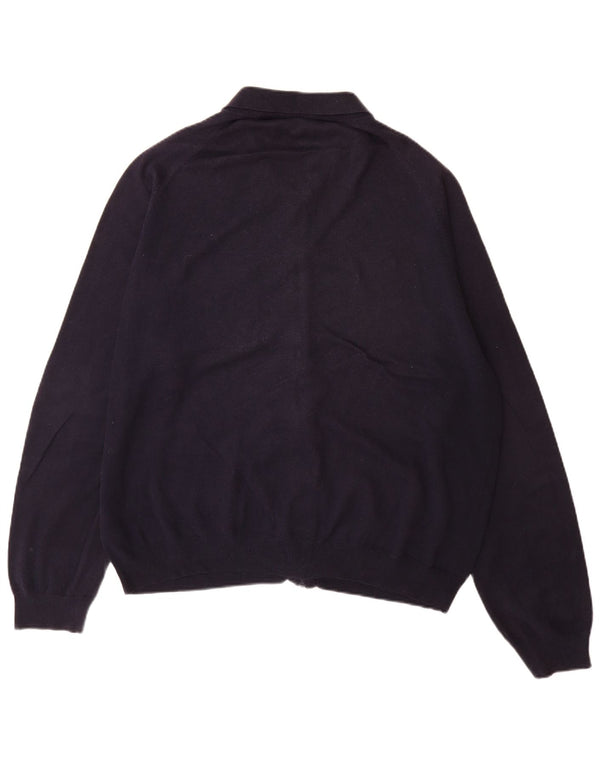 Marks & Spencer Suéter tipo cárdigan para hombre XL Algodón azul marino