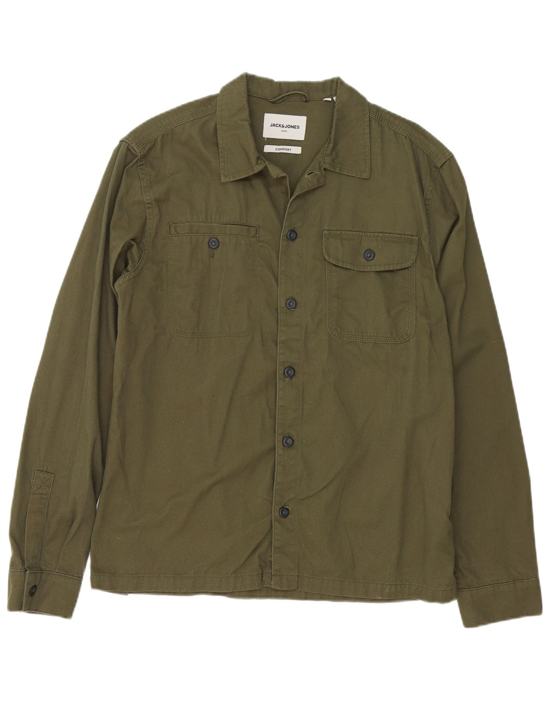 Camisa Jack & Jones Hombre Grande Caqui Algodón