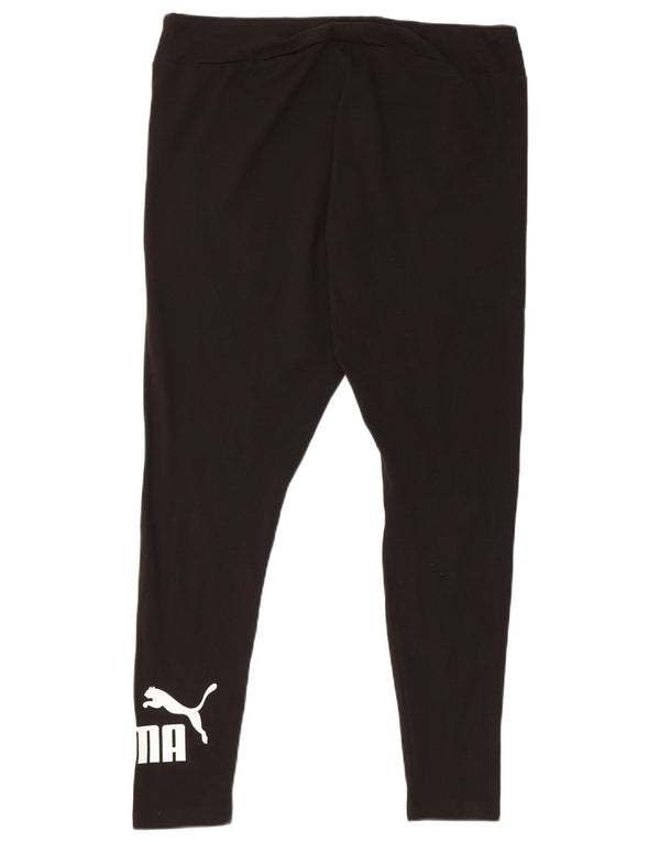 Puma Womens Graphic Leggings UK 18 XL Black Cotton