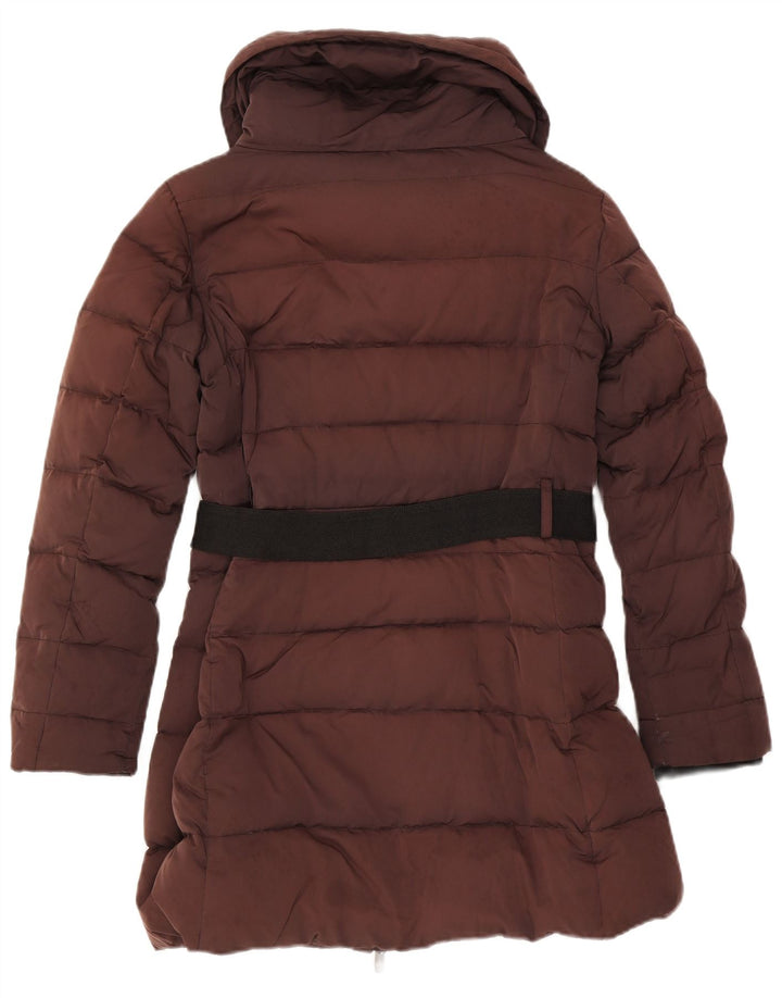Zara Mujer Abrigo Acolchado UK 46 Grande Marrón