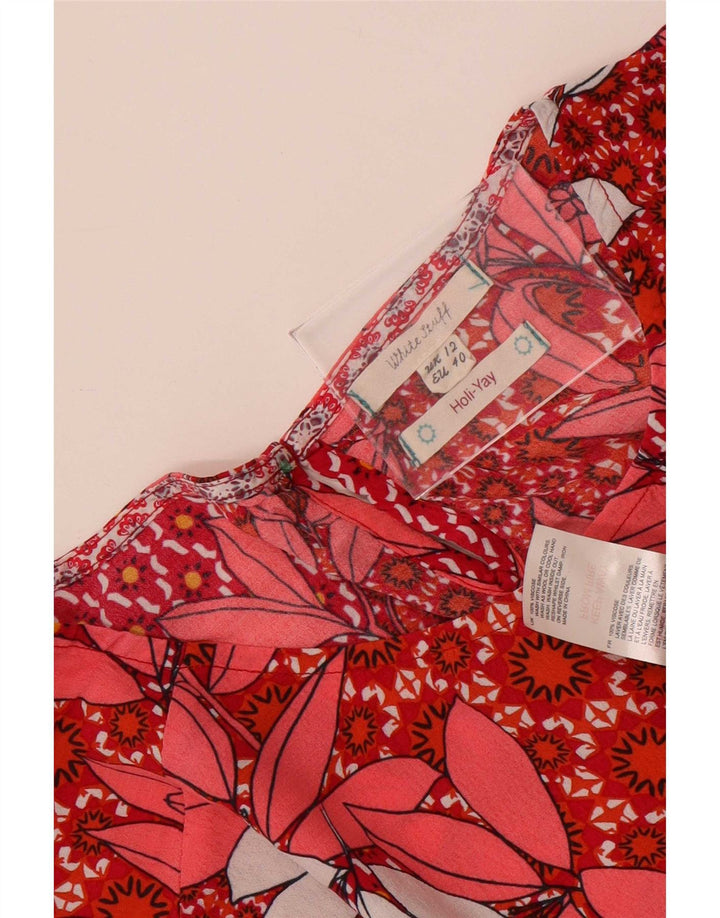 Blusa para mujer de White Stuff, talla 42, viscosa floral roja mediana