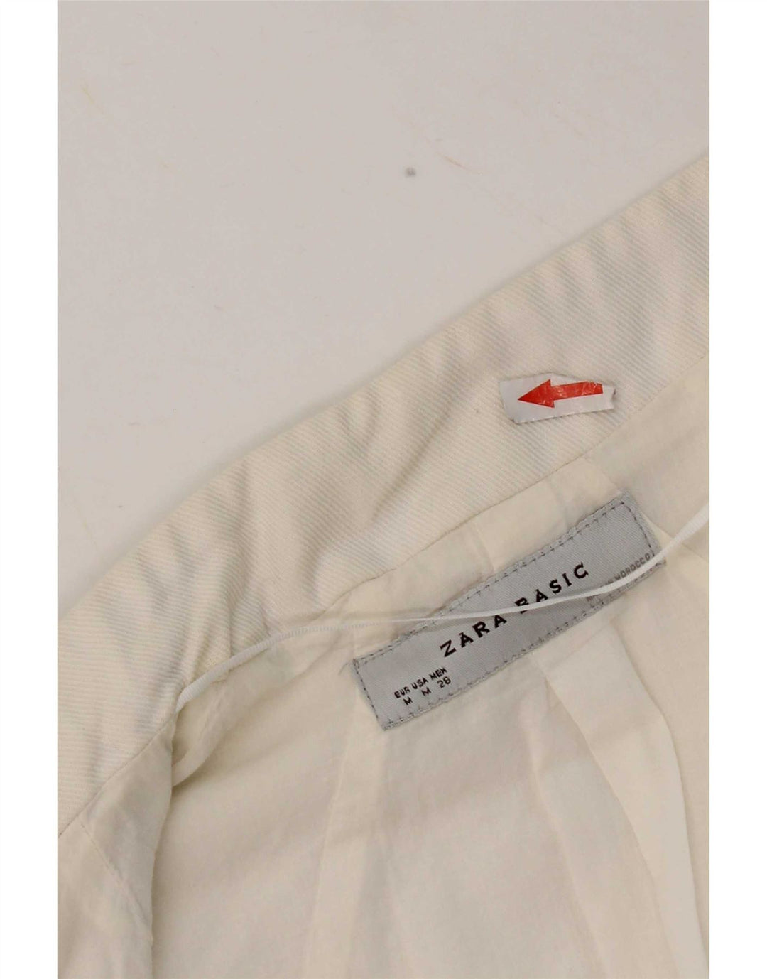 Zara Chaqueta Bolero Abierta para Mujer UK 12 Mediana Algodón Blanco