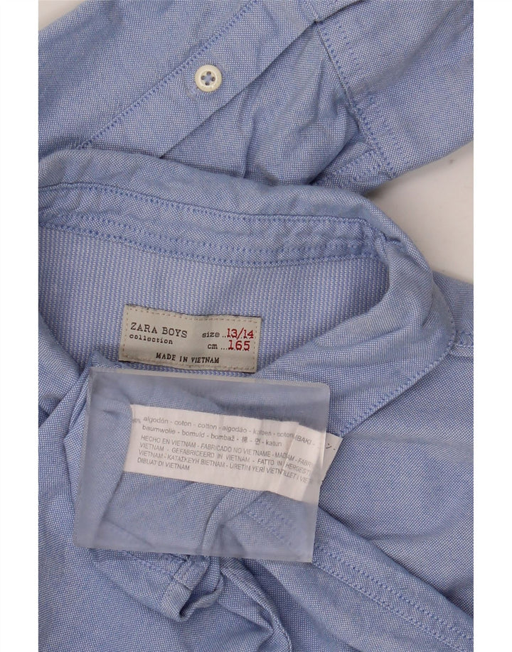 Camisa Niño Zara 13-14 Años Azul Algodón