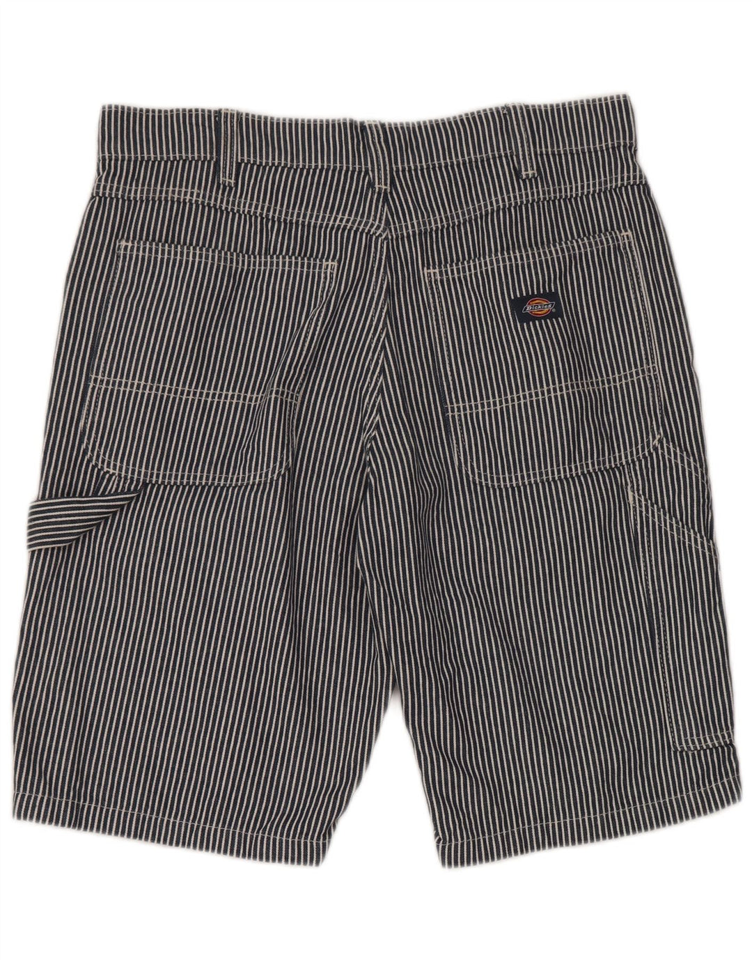 Dickies Pantalones cortos tipo cargo para hombre W34 Large Algodón a rayas azul marino