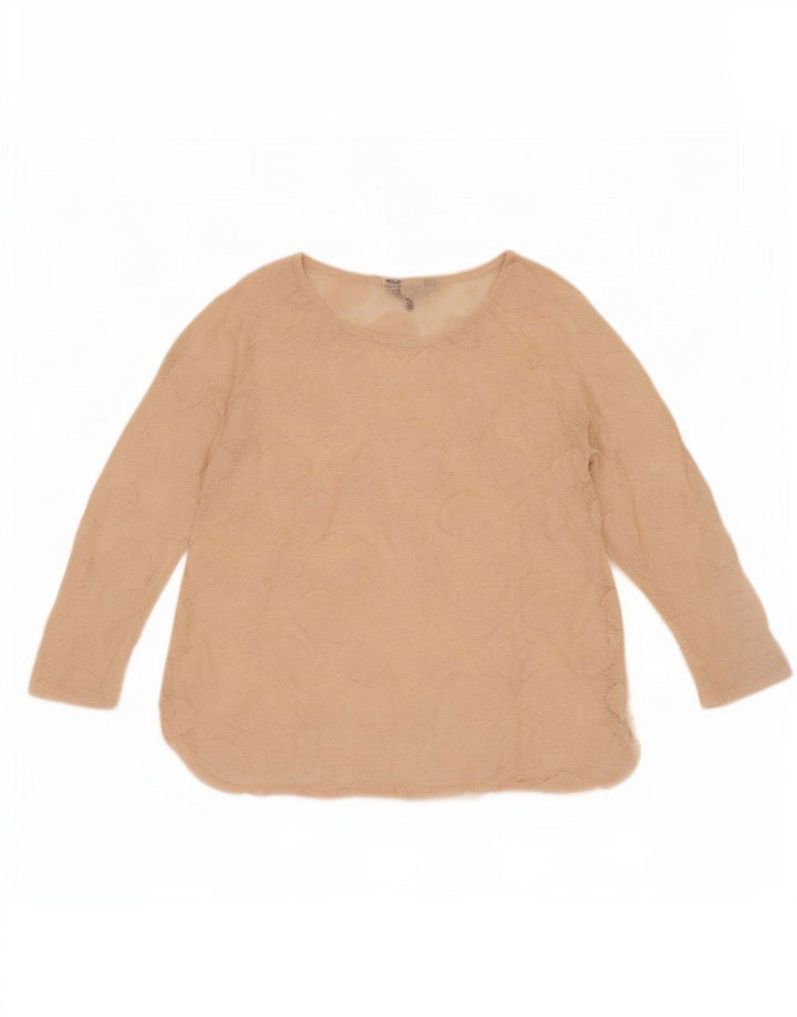 Phase Eight Top para mujer manga 3/4 UK 10 Small Beige
