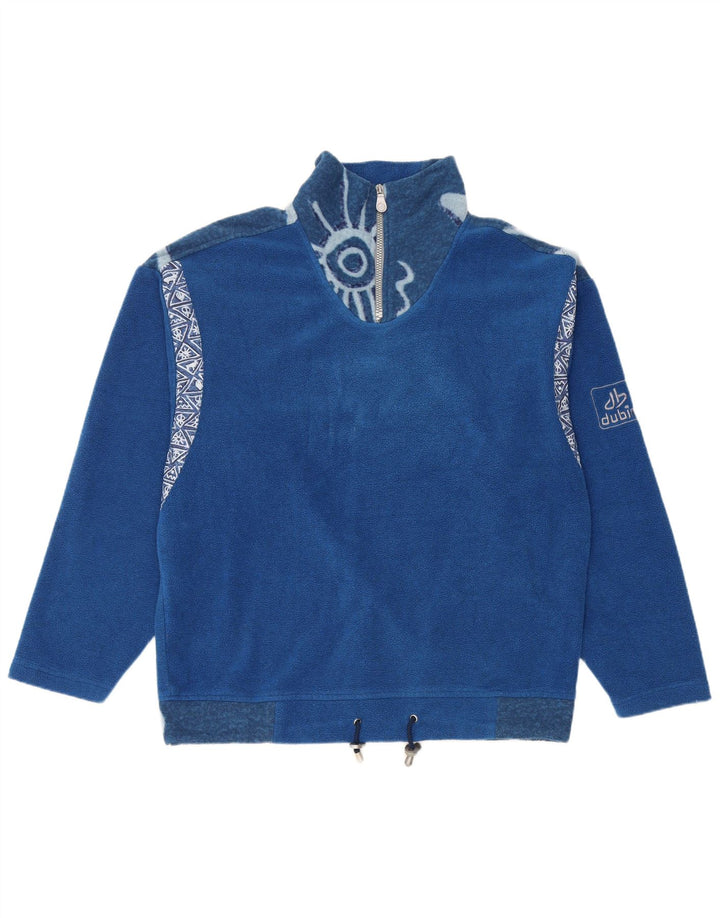 Dubin Jersey de forro polar con cuello y cremallera para hombre IT 52 Poliéster geométrico azul grande