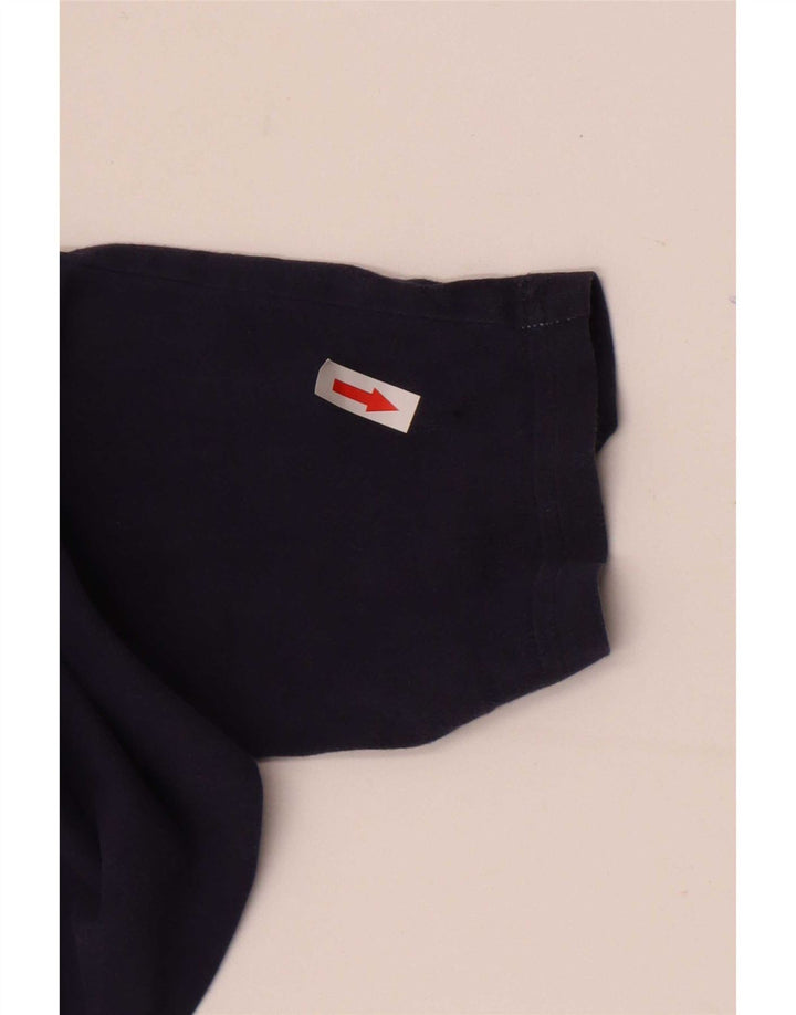 Marks & Spencer Hombre Top Manga Larga Algodón Color Block Azul Grande