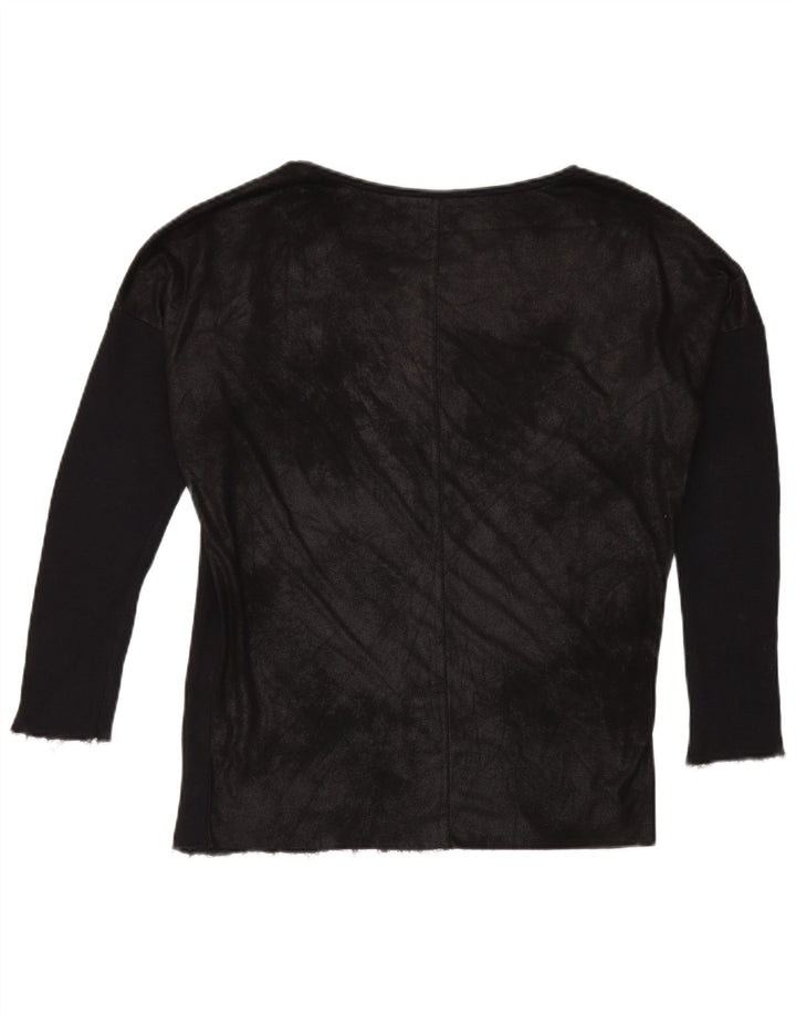 Guess Top extragrande de manga larga para mujer UK 10 Small Black
