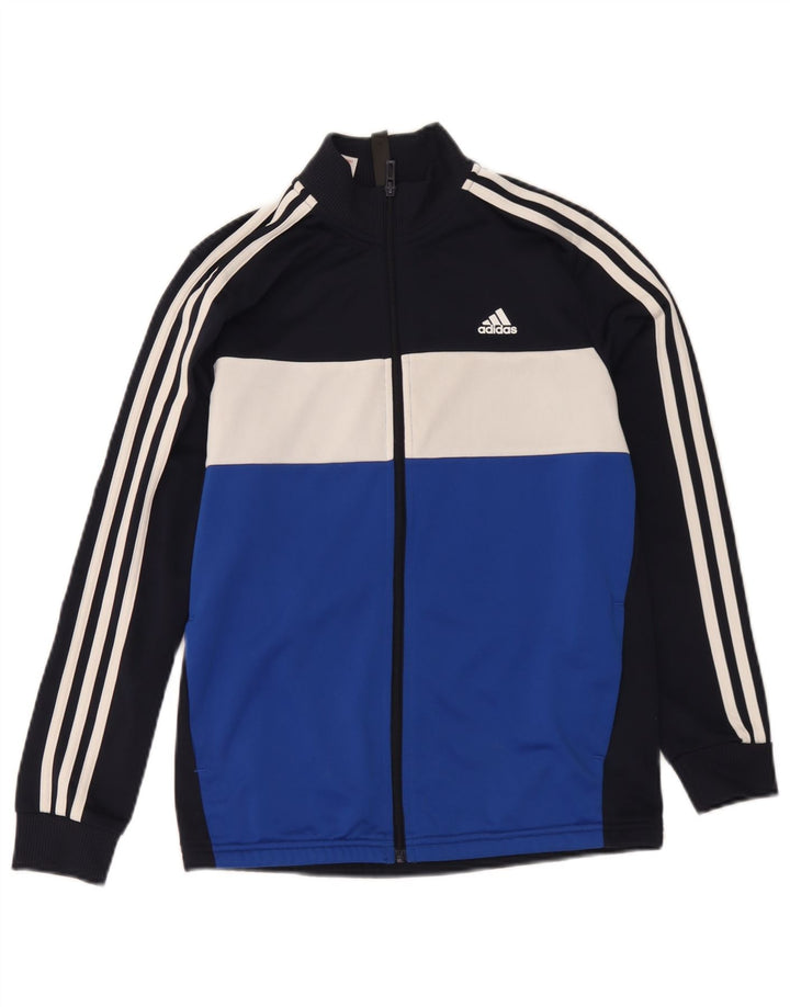 Adidas - Chaqueta de chándal para niño, 13-14 años, color azul, poliéster
