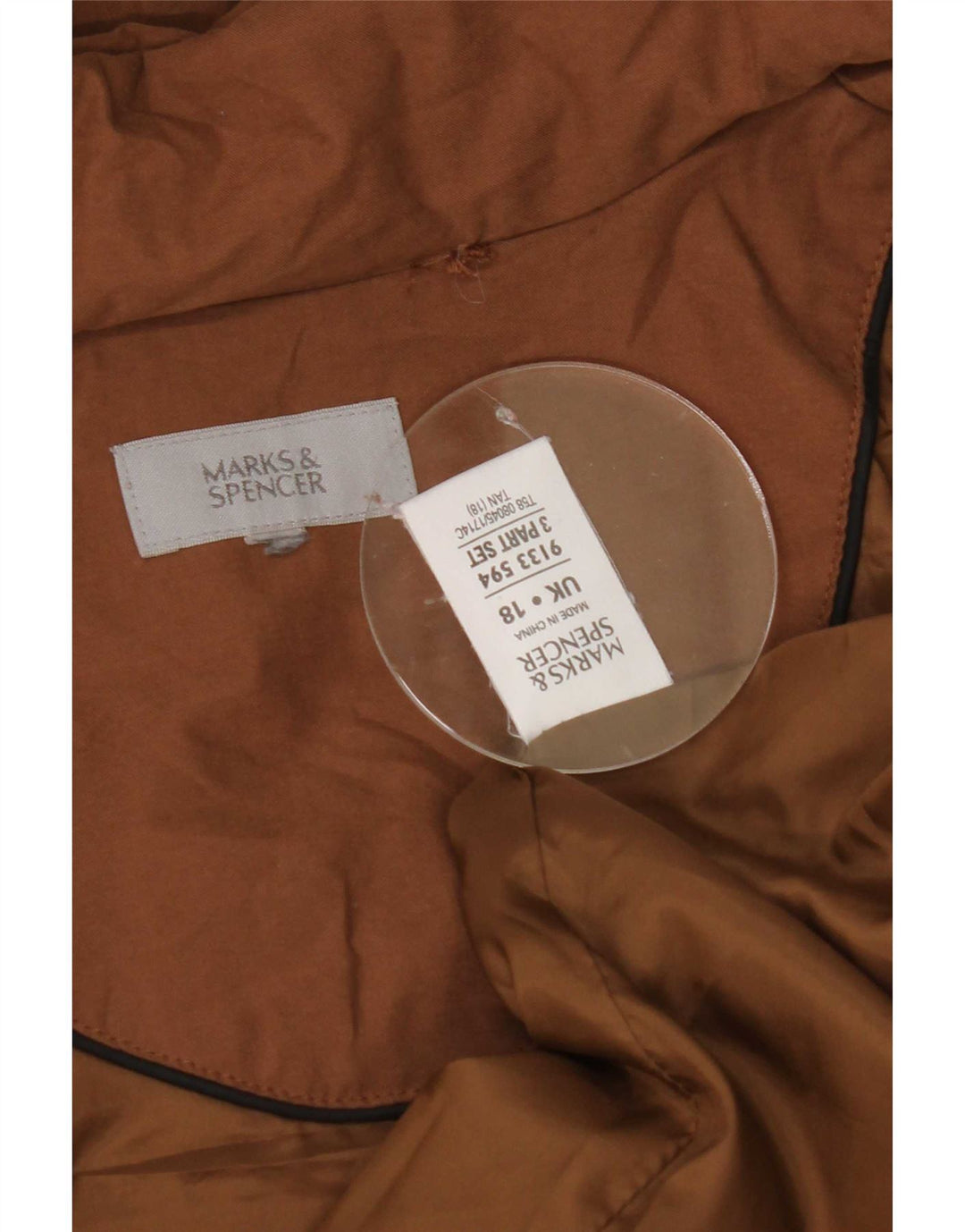 Marks & Spencer Chaqueta Parka Extragrande con Capucha para Mujer UK 40 XL Marrón