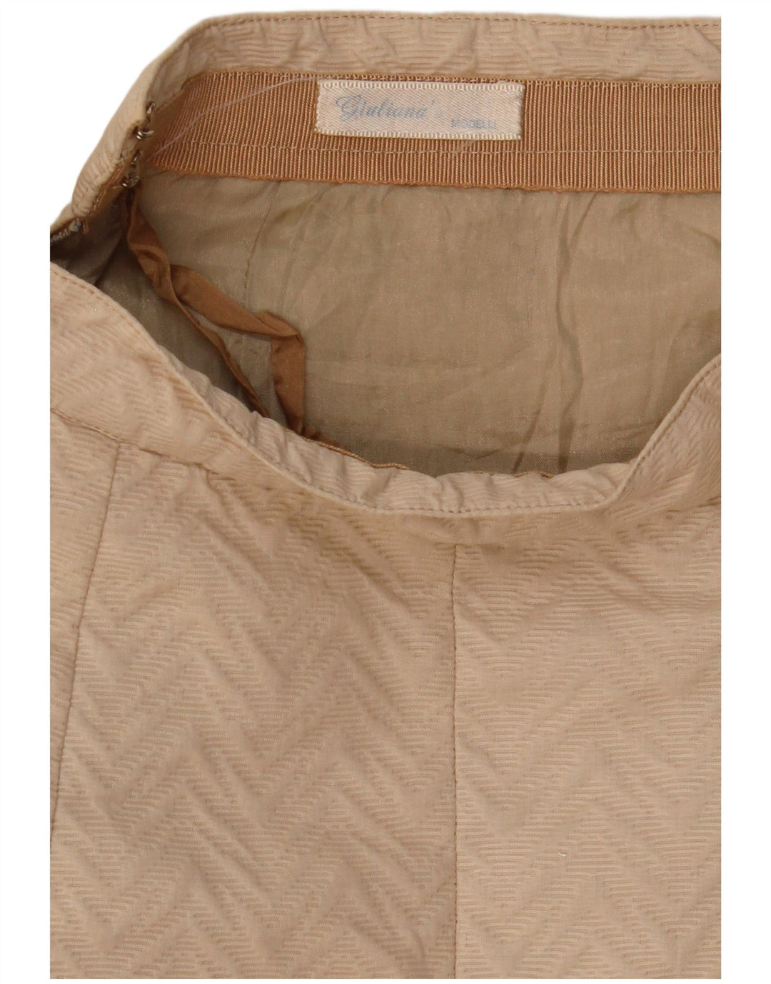 VINTAGE Falda recta para mujer W27 Pequeño Beige Chevron