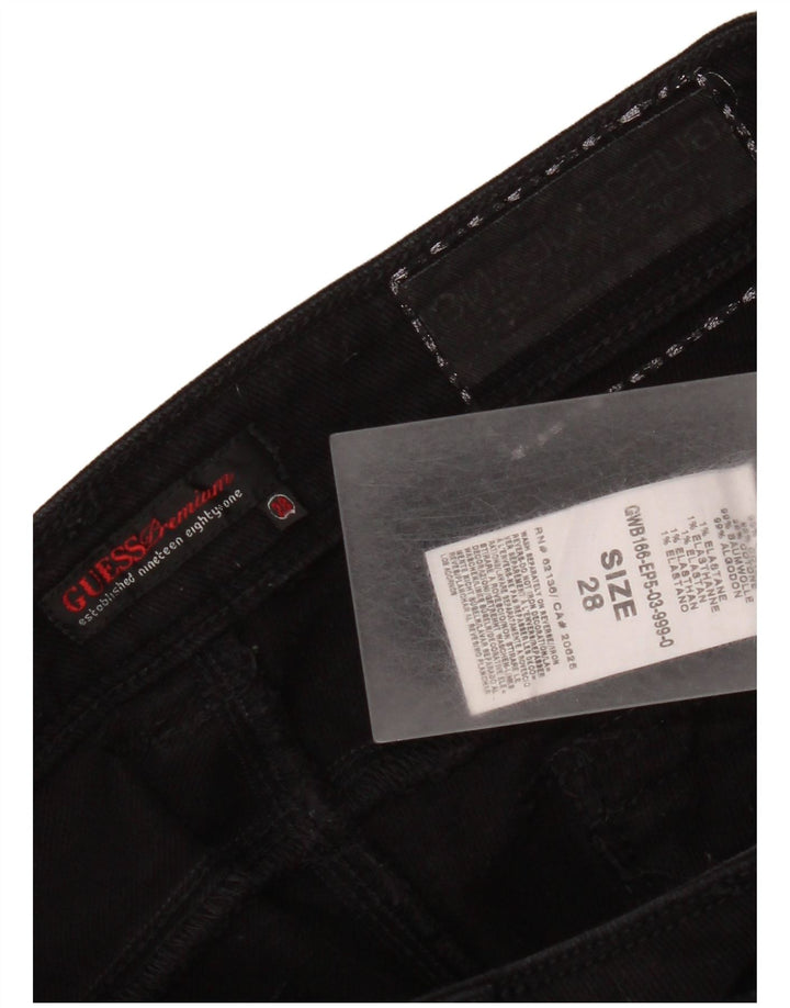 Vaqueros Guess Mujer Cropped W28 L23 Algodón Negro