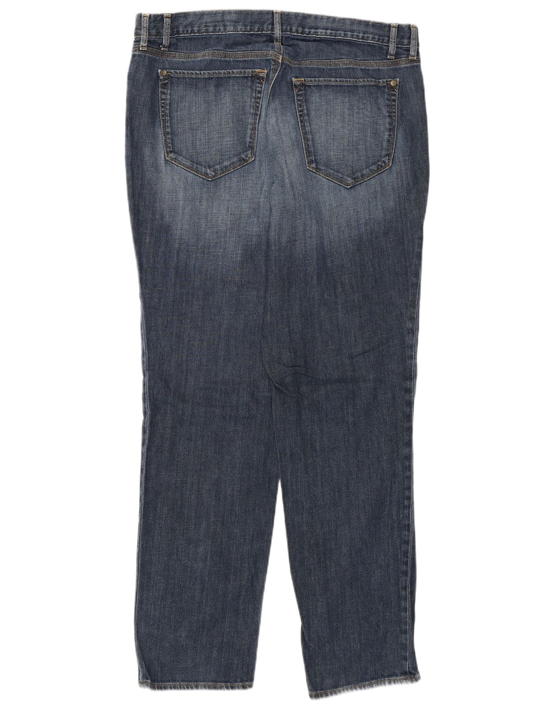 Eddie Bauer Vaqueros cónicos para mujer, estilo novio, talla 12, grande, W34, L30, algodón azul