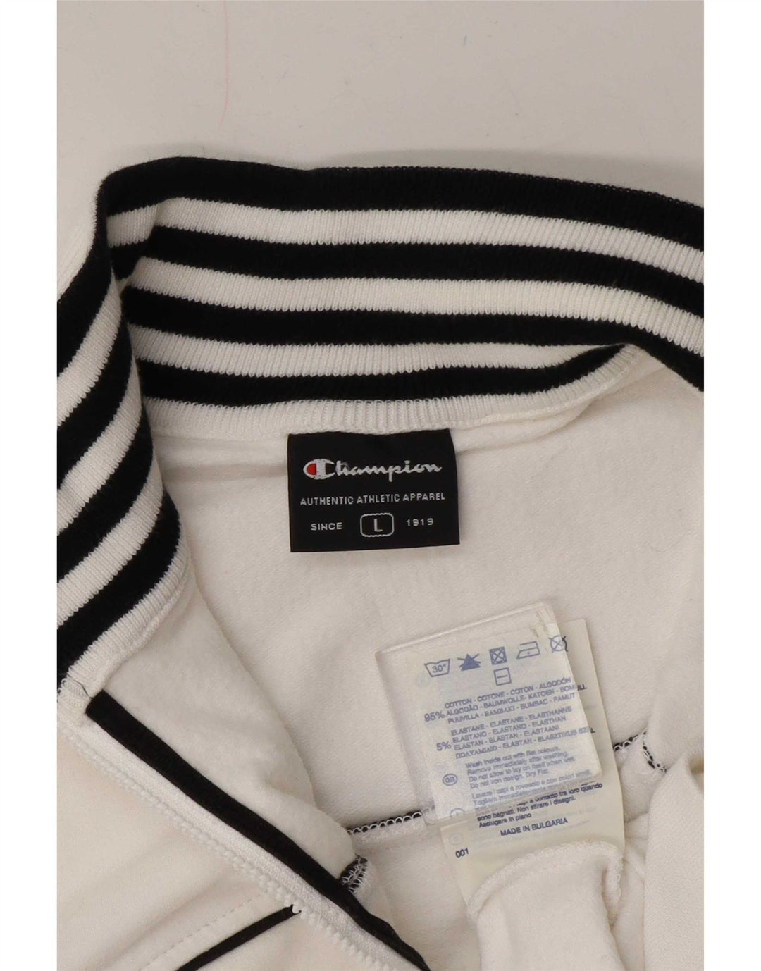Champion - Chaqueta de chándal para mujer, talla 40, talla grande, algodón blanco
