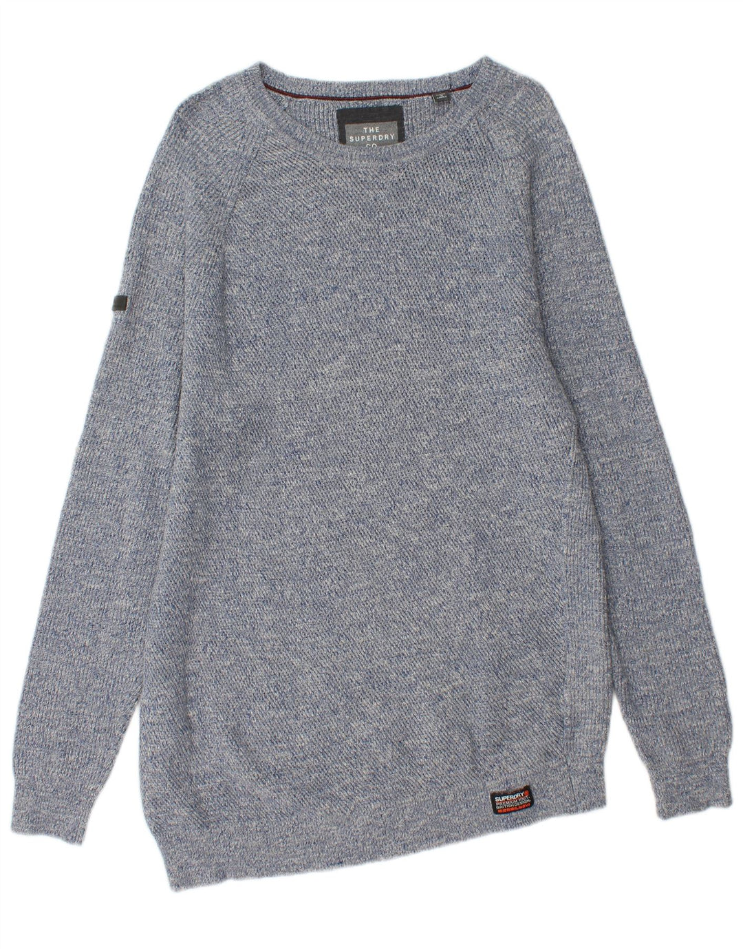 SUPERDRY Jersey largo con cuello barco para mujer UK 20 2XL Algodón azul